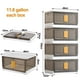 thumbnail image 2 of Cajas de Almacenamiento 4pcs,160L Caja de almacenamiento de plástico apilable plegable, Organizadores de Armario Apilable, Caja Plástica de Almacenamiento Transparente con Tapa y Puerta, 2 of 6