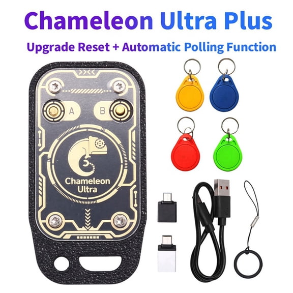 Chameleon Ultra Plus RFID Smart Card Emulator 13.56M 125K IC ID Card Decode Reset Automatic Polling 2XUID/CUID Keychain