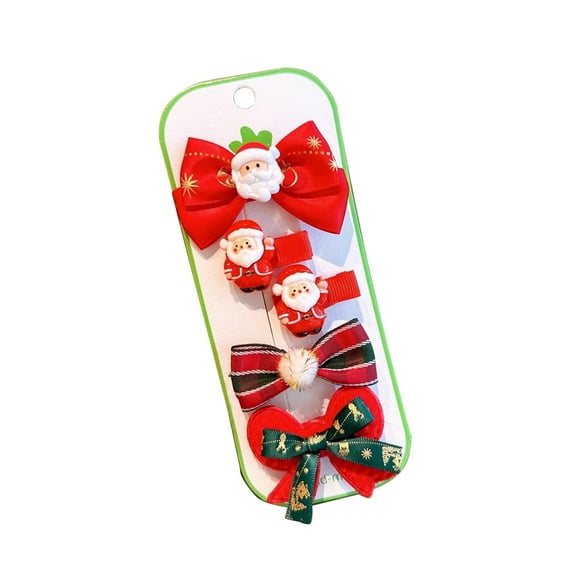 Lixmnse Lovely Christmas Hair Clips Baby Hair Clips Xmas Tree Bows Kids Hair Clips Colorful Hair Barrettes Holiday Hair Accessories For Toddlers Little Girls