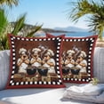 thumbnail image 4 of Funny Chefs Outdoor Pillow Covers Pack of 2 Chef Cooking Food Red Plaid Waterproof Throw Pillow Covers Decorative Cushion Cases for Patio Garden Tent Balcony Couch 18x18 inch, 4 of 8