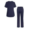 thumbnail image 2 of Adar Uniformes Ensemble de Sarrau pour Femmes - Haut à Col en V Amélioré/pantalon à Multiples Poches, 2 of 7