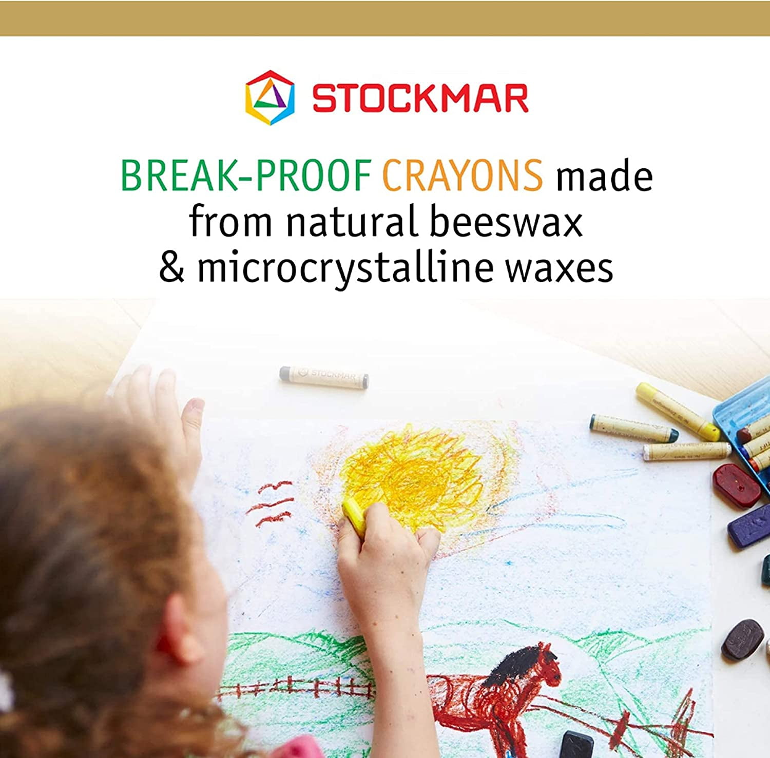 Stockmar Beeswax Stick Crayons, Set of 12, Box