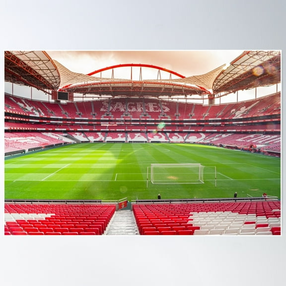 Benfica Stadium Poster Wall Art, Modern Wall Decor, 8x12 UNFRAMED