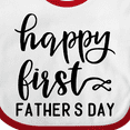 thumbnail image 4 of Inktastic Happy 1st Father's Day Design Boys or Girls Baby Bib, 4 of 4