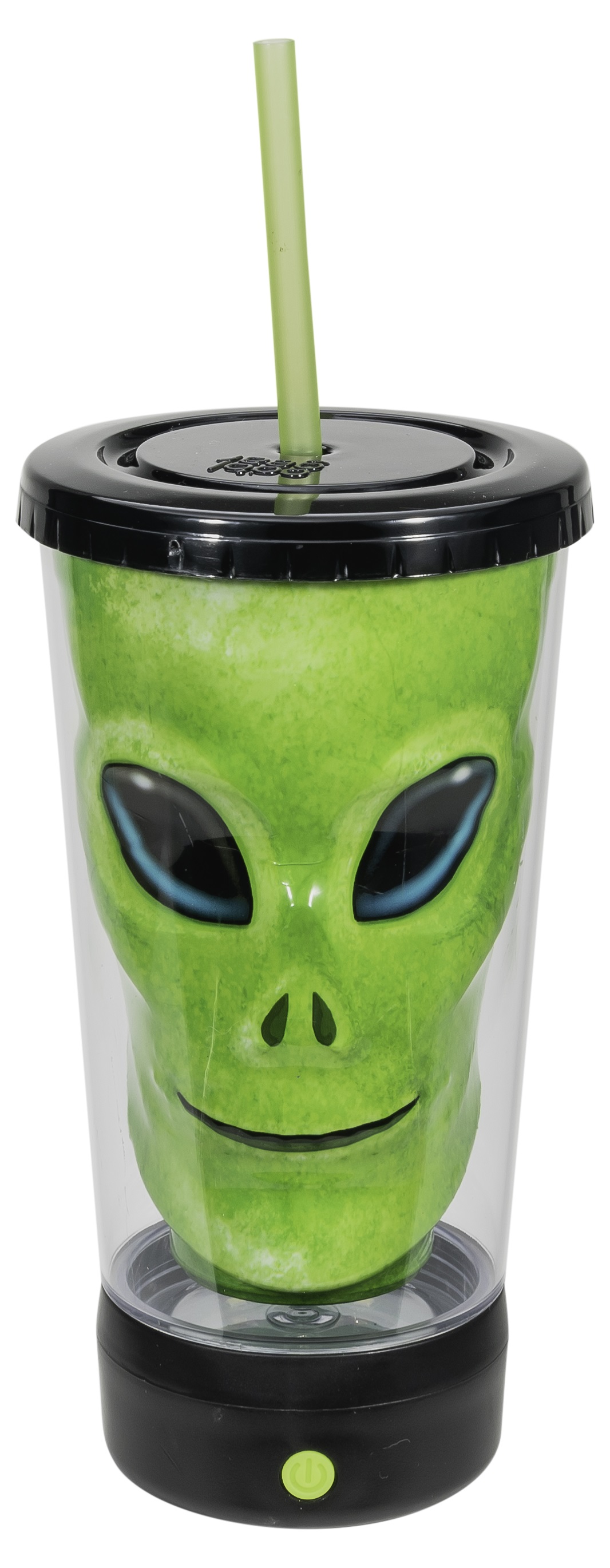 Cool Gear 18oz Skull Pop Light Plastic Tumbler - Green Alien Head