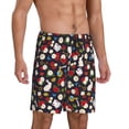 thumbnail image 2 of Kdxio Rose Rabbit Print Mens Sleep Shorts Bottoms Soft Comfy Pajama Wear Pants with Drawstring Pockets, 2 of 7