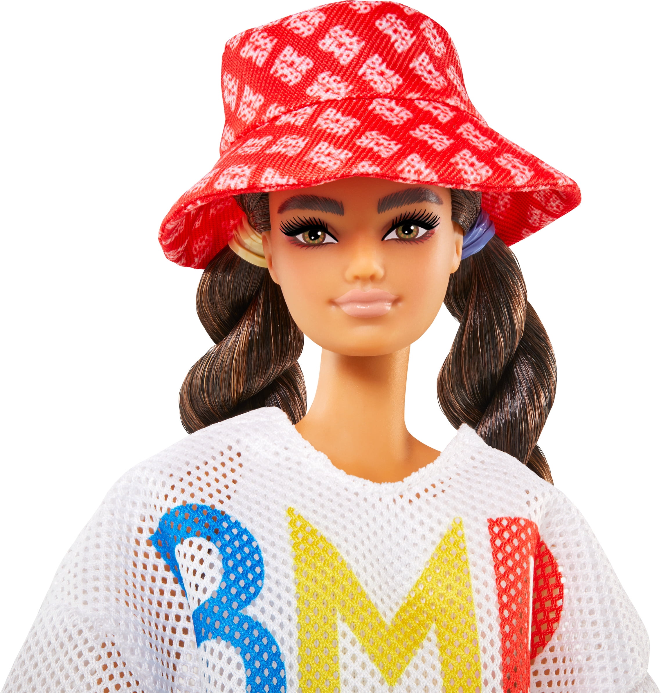 Barbie BMR1959 Poseable Doll in Mesh T-Shirt, Plaid Joggers and