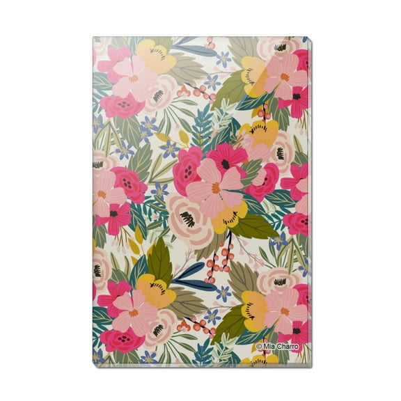 Softly Flowers Floral Pattern Rectangle Acrylic Fridge Refrigerator Magnet