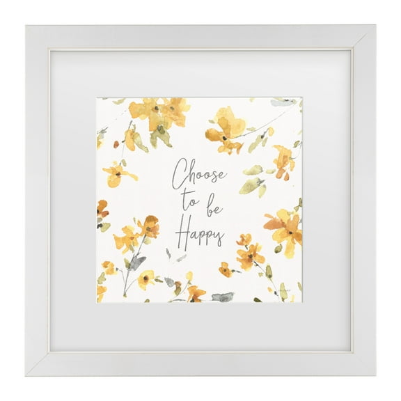 Lisa Audit 'Happy Yellow 20' Matted Framed Art