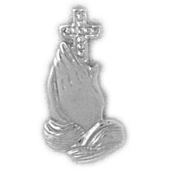 Jewels Obsession Sterling Silver Praying Hands Pendant