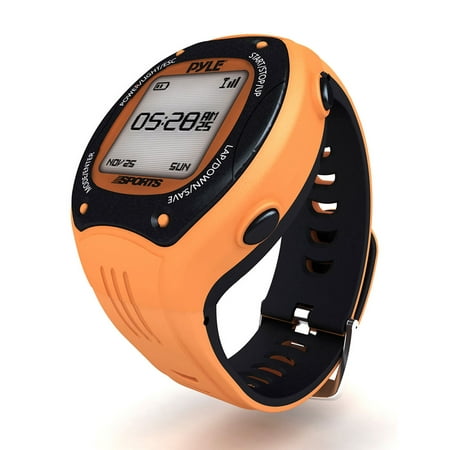 Pyle Training Watch with GPS Navigation with ANT+ and E-compass (Orange Color)