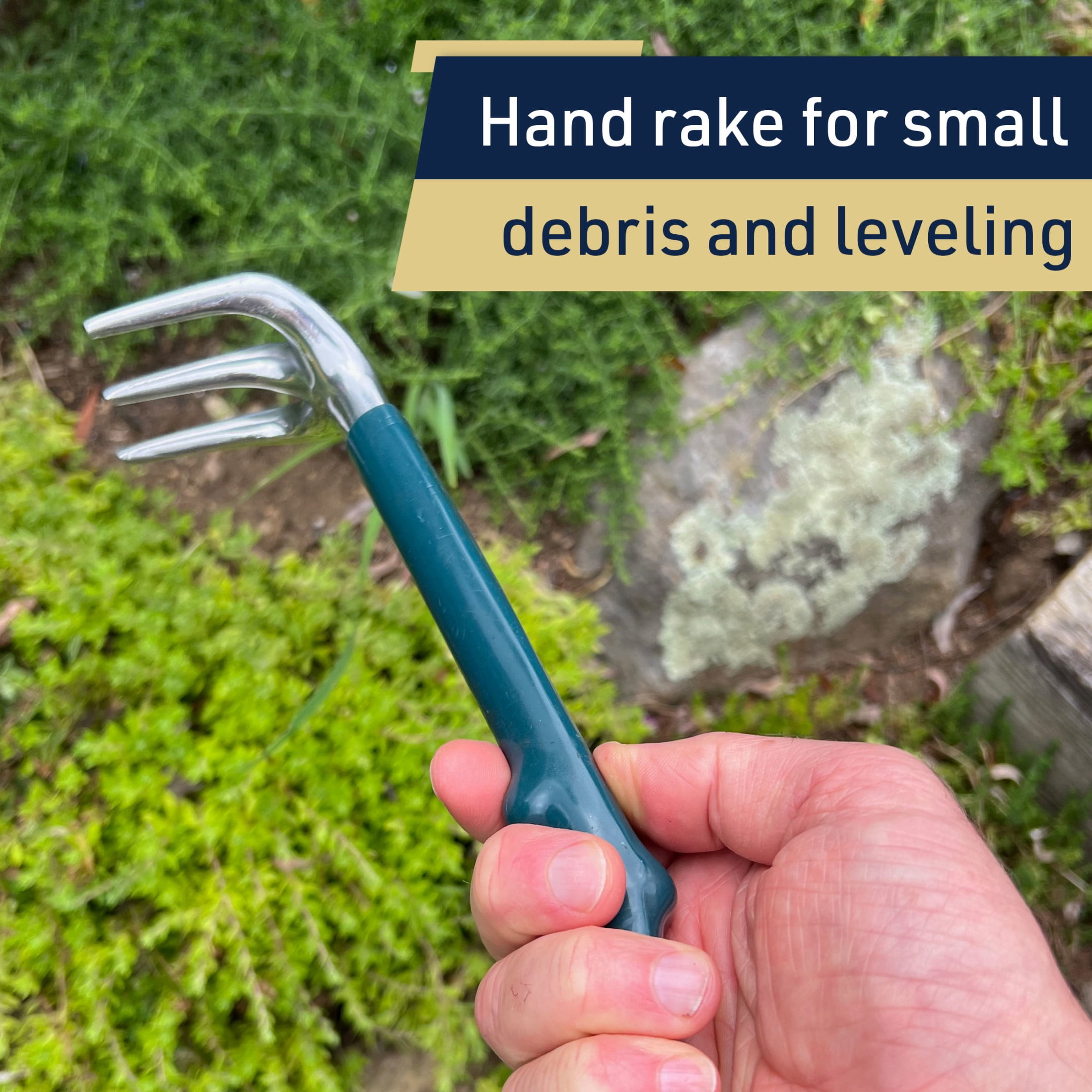 Kings County Tools Garden Shovel and Rake Combo - Garden Hoe and Trowel