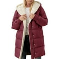 thumbnail image 2 of SCY Womens Winter Warm Coats Sherpa Fleece Lined Long Hooded Puffer Jacket, 2 of 4
