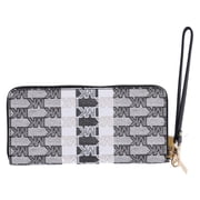Michael Kors Women's Jet Set Travel Large Continental Jacquard Wallet MK Black Multi