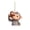 F, variant on 2D Monkey Car Hanging Ornament Acrylic Car Rearview Mirror Accessories Cute Monkey Holding Plush Toy Bag Charm for Backpack