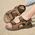 thumbnail image 4 of LASUDRAA Mens Sandals Beach Shoes Fisherman Shoes Hook & Loop Outdoor, 4 of 8