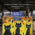 thumbnail image 3 of Bathroom Scale, Highly Accurate Digital Body Scale,Precisely Measures Weight up to 400 lbs-Black Cats Sitting On Tree Branches With Leaves In The Background, 3 of 4