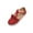 Red, variant on JeashCHAT Women's Solid Color Platform Sandals Tassel Closed Toe T-Strap Flatform Shoes Buckle Ankle Strap Comfortable Casual Sandal