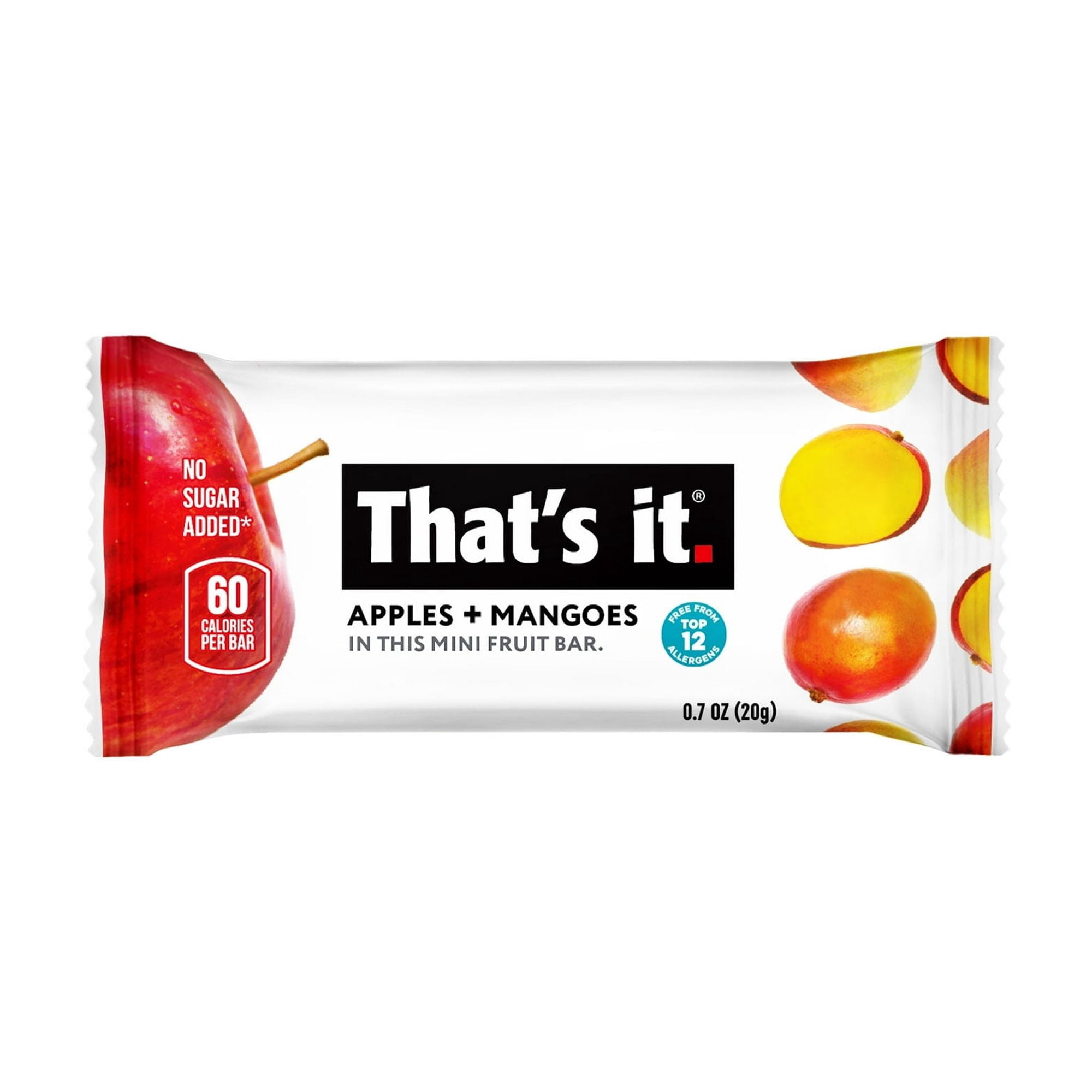 That's it. Gluten-Free Soft & Chewy Apple + Mango Fruit Bars, 0.7 oz, 8 Ct. Shelf Stable Box ( 3 Box )