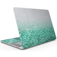 thumbnail image 3 of DesignSkinz Aqua Green & Silver Glimmer Fade Full-Body Skin Decal Wrap Cover for MacBook Pro 15" with Touch Bar (A1707/A1990), 3 of 9