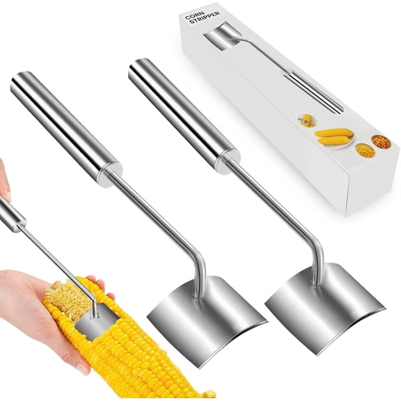 Sherry Corn Peeler & Cob Stripper Tool - Stainless Steel Corn Kernel Cutter for Corn on The Cob - Safe & Efficient Kitchen Tool