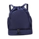 thumbnail image 3 of Mochila deportiva con cordón para exteriores, bolsa de separación de humedad y sequedad con compartimento para zapatos, bolsa de gimnasio para mujeres Azul oscuro, 3 of 8