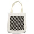 thumbnail image 1 of Abstract Tote Bag, Art Deco Style Image Ornamented with Diamond Shapes and Zigzag Stripes, Cloth Linen Reusable Bag for Shopping Books Beach and More, 16.5" X 14", Cream, by Ambesonne, 1 of 2