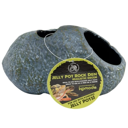 UPC: 0784369932225 | Komodo Jelly Pot Rock Den for Feeding Reptiles  Size Small  Aquarium Decor