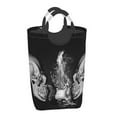 thumbnail image 2 of XMXT Large Collapsible Laundry Hamper, Water Fire Skull Print Laundry Basket with Aluminum Handle, 50L, 2 of 7
