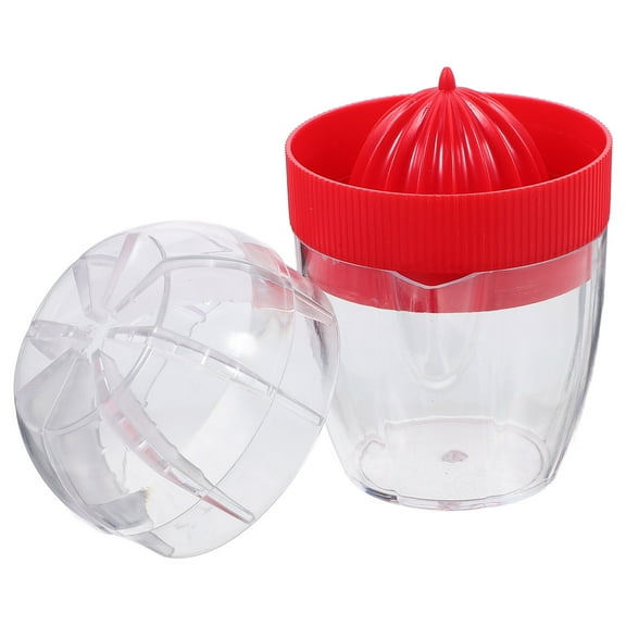 Plastic Manual Fruit Juicer for Juicing Red Small Size Portable