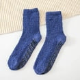 thumbnail image 4 of Sofullue Men Women Winter Cozy Fuzzy Slipper Socks Simple Solid Color Non Slip Grip Warm Fluffy Plush Hospital Floor Crew Hosiery, 4 of 19