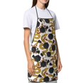 thumbnail image 4 of Yiaed Snake And Rose Print Kitchen Apron with Hand Wipe Pockets,Big Pocket,Aprons for Women with Pockets, Waterproof for Cooking Baking, 4 of 7
