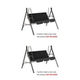 thumbnail image 2 of Cateissary 2021 nuevo jardín al aire libre 3 asientos columpio silla dosel cubierta sombra patio hamaca tienda cubierta resistente a los rayos Type4 NO4 Cateissary CBP158164, 2 of 6