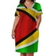 thumbnail image 3 of Vestido largo con bolsillos y bandera de Guyana. Mono de verano para mujer., 3 of 7