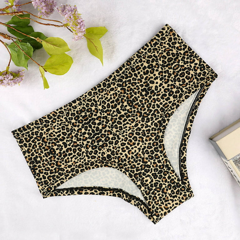 GWAABD Sweatproof Underwear Women Leopard Print High Waist Tight Briefs  Boxer Underwear Seamless Breathable Underwear