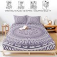 thumbnail image 5 of Twin Sze Fitted Sheet Set - Purple Boho 2 Piece Bedding Sets 16" Deep Pocket Fitted Sheet with 1 Pillowcase, Mantoro Flower Modern Abstract Bohemian Floral Brushed Microfiber Hotel Luxury Bed Sheets, 5 of 9