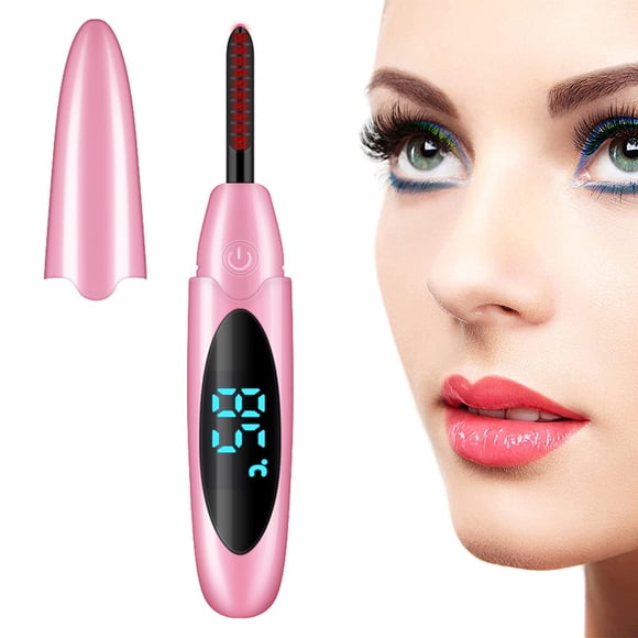 Heated Eyelash Curler for Women Portable Electric Eyelash Curler Heated Ceramics, with 3 Temperature Modes USB Rechargeable Long Lasting Eyelashes Curl with Brush & Comb
