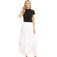 thumbnail image 5 of Sakkas Lucia Womens Bohemian Gypsy Convertible Fold Over Waist Skirt Flare Long - White - Small, 5 of 5