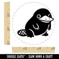 thumbnail image 2 of Cute Weird Duck Billed Platypus Self-Inking Rubber Stamp Ink Stamper - Pink Ink - Small 3/4 Inch, 2 of 7