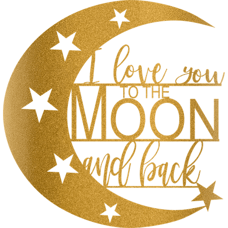 I Love You To The Moon And Back Metal Wall Art Walmart Com Walmart Com