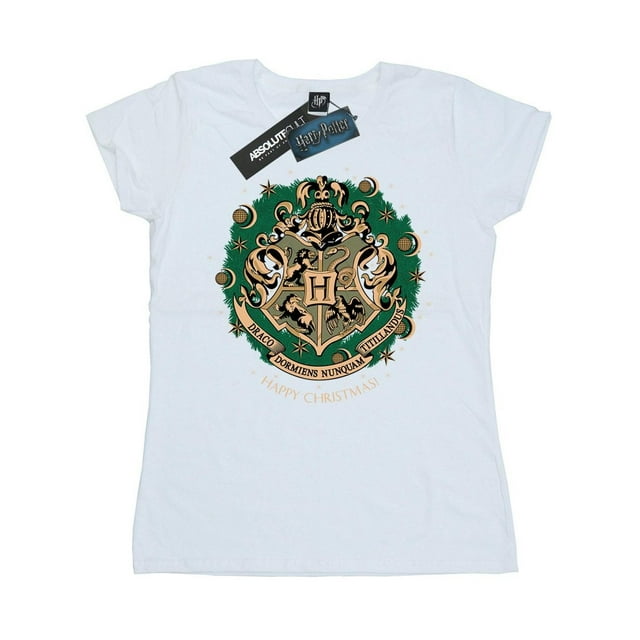 Harry Potter Womens Christmas Wreath Cotton T-Shirt