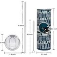 thumbnail image 3 of Skinny Tumblers 20oz with Lid and Straws, Travel Coffee Mug, Stainless Steel,Football Gifts for Men and Women Fans, 3 of 6