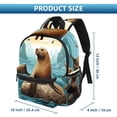 thumbnail image 2 of Sea Lion Cute Printed Backpack with Adjustable Shoulder Strap, Large Capacity, Lightweight, 2 of 6