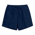 thumbnail image 6 of Cotton Gauze Shorts for Women 2026 Summer Elastic Waist Drawstring Loose Fit Casual Beach Vacation Shorts Navy S, 6 of 6