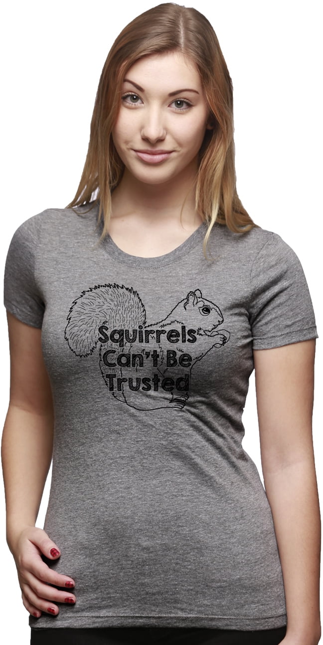 I Cant Talk Now The Squirrels Are Watching T-shirt Humor Crew Neck Sweatshirt