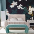 thumbnail image 2 of TOV Furniture Kenya Bright Blue Velvet Bench, 2 of 19