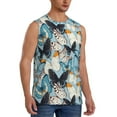 thumbnail image 2 of Kdxio Butterflys for Men's Muscle T-shirt,Sleeveless for Workout Running Athletic Gym Lounge Casual, 2 of 7