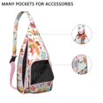 thumbnail image 2 of Waterproof Hiking Sling Backpack for Women – Lightweight Floral Crossbody Chest Bag with Adjustable Strap, Botanical Wildflower Travel Backpack for Outdoor & Everyday Use, 2 of 4