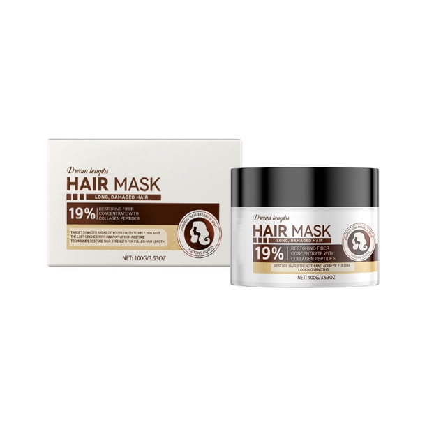 Productos para el cuidado del cabello Mascarilla capilar sin enjuague con protección térmica Nutrición profunda Suavizante Mascarilla para cabello seco y encrespado Alisado y brillante 100 g Un acondi